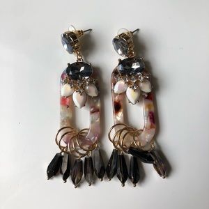 Multicolor Resin Tortoise Earrings